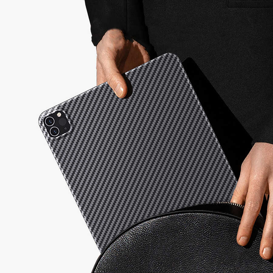Apple iPad Pro 11 2021 Uyumlu (3.Nesil) Kılıf Benks Essential Kevlar Karbon Fiber Kapak - 5