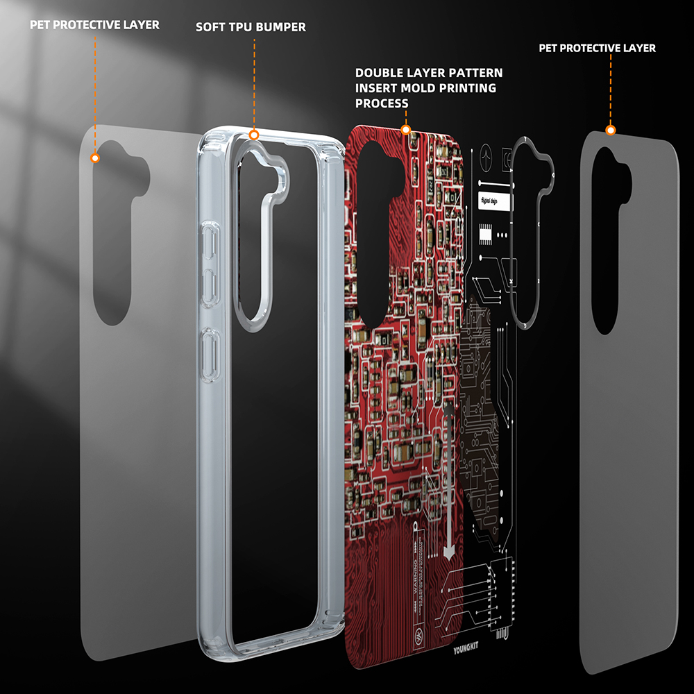 Samsung Galaxy S23 Uyumlu Kılıf YoungKit Technology Serisi Kapak - 7