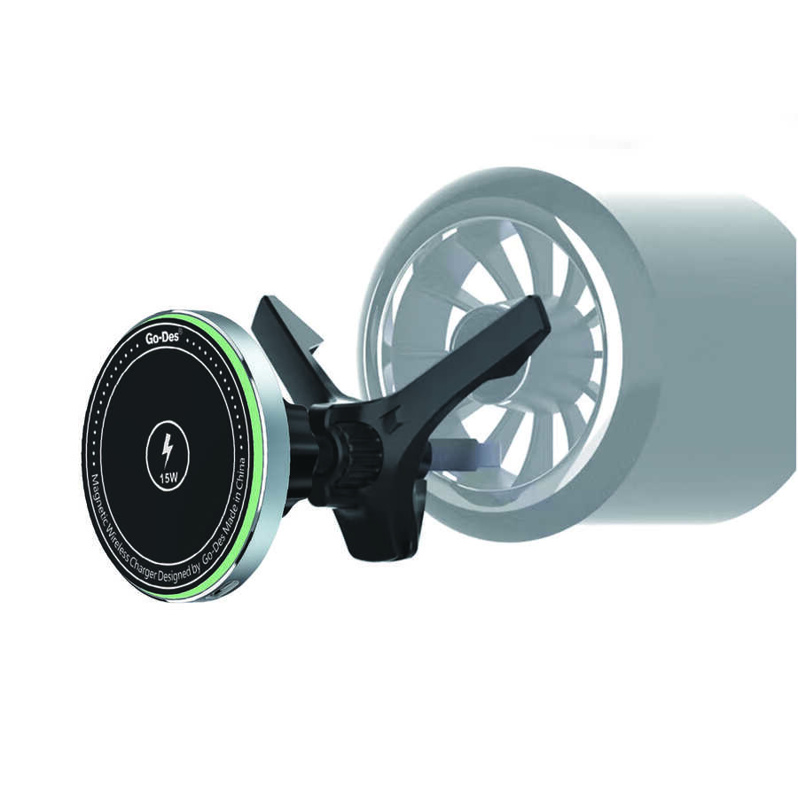 Go Des GD-WL289 Magnetik Wireless Kablosuz Şarjlı 2 in 1 Araç İçi Telefon Tutucu - 4