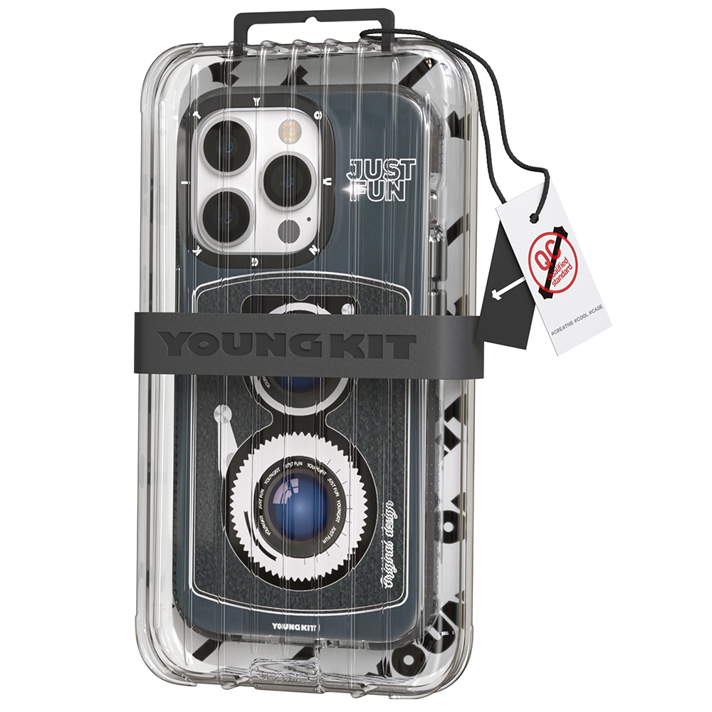 Apple iPhone 14 Pro Uyumlu Kılıf Magsafe Şarj Özellikli Lens Figürlü YoungKit Art Film Serisi Kapak - 3