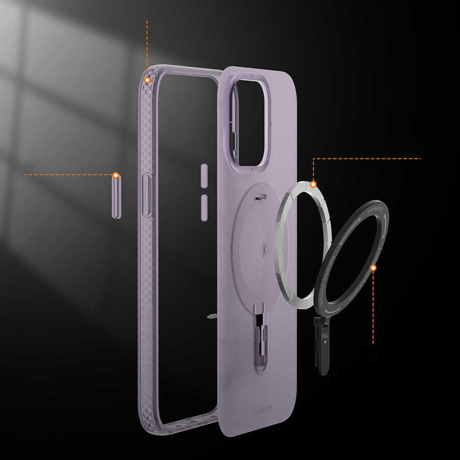 Apple iPhone 13 Uyumlu Kılıf Magsafe Şarj Özellikli Youngkit Rock Serisi Kapak - 3