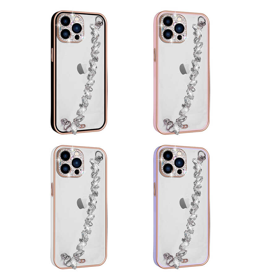 Apple iPhone 12 Pro Max Uyumlu Kılıf Taş Süslemeli Kamera Korumalı El Tutamaçlı Zore Blazer Kapak - 1