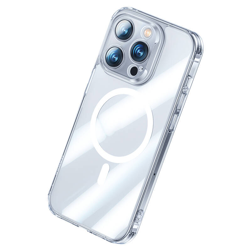 Apple iPhone 14 Pro Max Uyumlu Kılıf Magsafe Şarj Özellikli Benks Magnetic Shiny Glass Serisi Kapak - 3