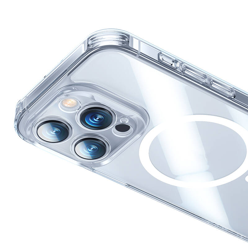 Apple iPhone 14 Pro Max Uyumlu Kılıf Magsafe Şarj Özellikli Benks Magnetic Shiny Glass Serisi Kapak - 4
