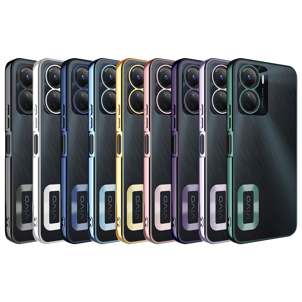 Vivo Y16 Uyumlu Kılıf Kamera Korumalı Logo Gösteren Zore Omega Kapak - 1