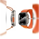 Apple Watch 45 Mm - Watch Ultra 49 Mm Uyumlu Dönüştürücü Kasa & Ekran Koruyucu Tam Koruma Kapak