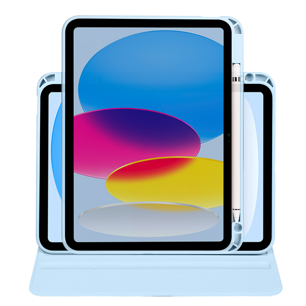 Apple iPad 10.9 2022 (10.Nesil) Uyumlu Kılıf Zore Termik Kalem Bölmeli Dönebilen Standlı Kılıf - 17