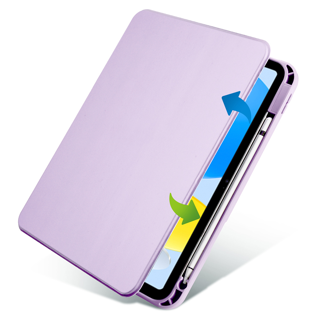 Apple iPad 10.9 2022 (10.Nesil) Uyumlu Kılıf Zore Termik Kalem Bölmeli Dönebilen Standlı Kılıf - 43