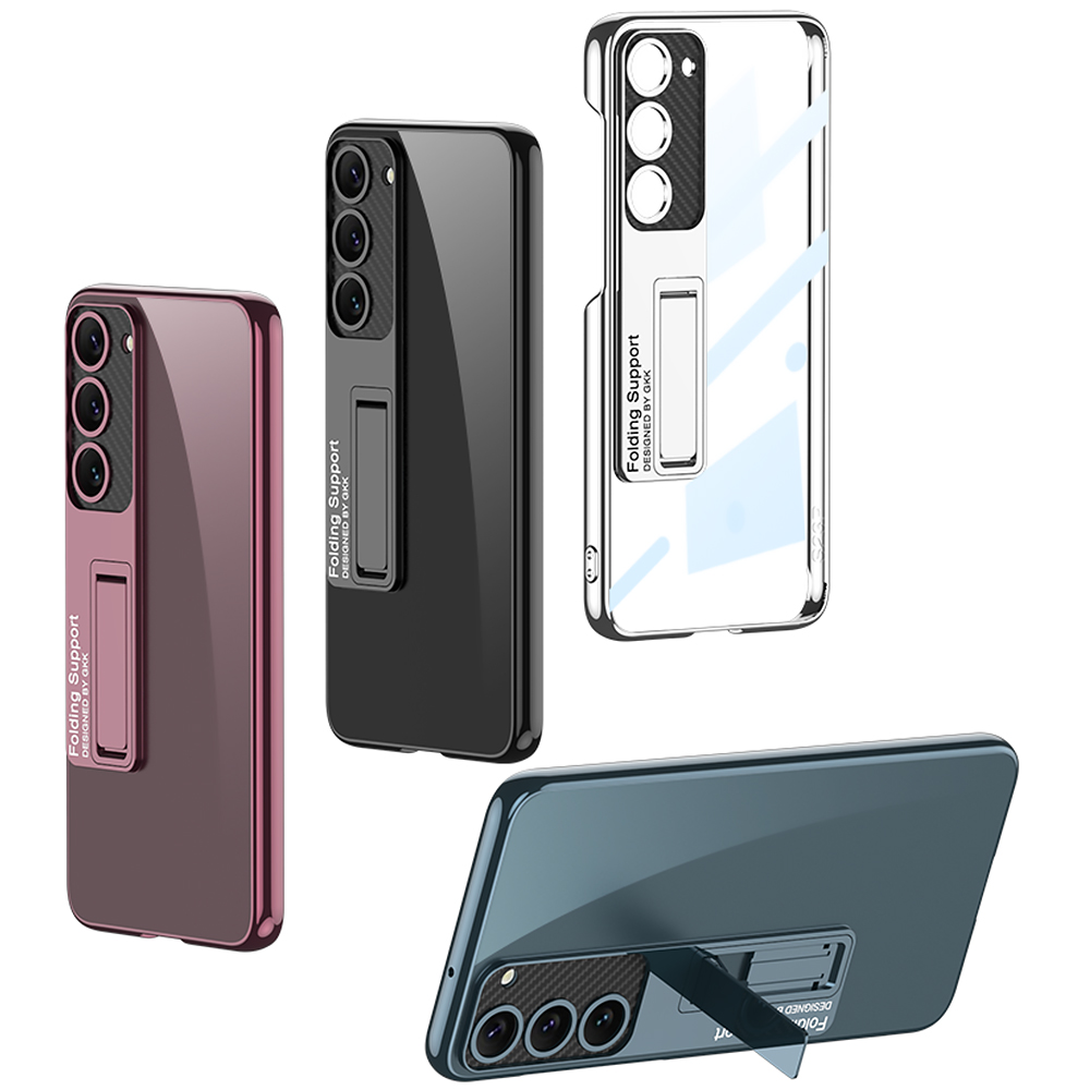 Samsung Galaxy S23 Uyumlu Kılıf Kamera Korumalı Şeffaf Tasarımlı Zore Lego Standlı Kapak - 1