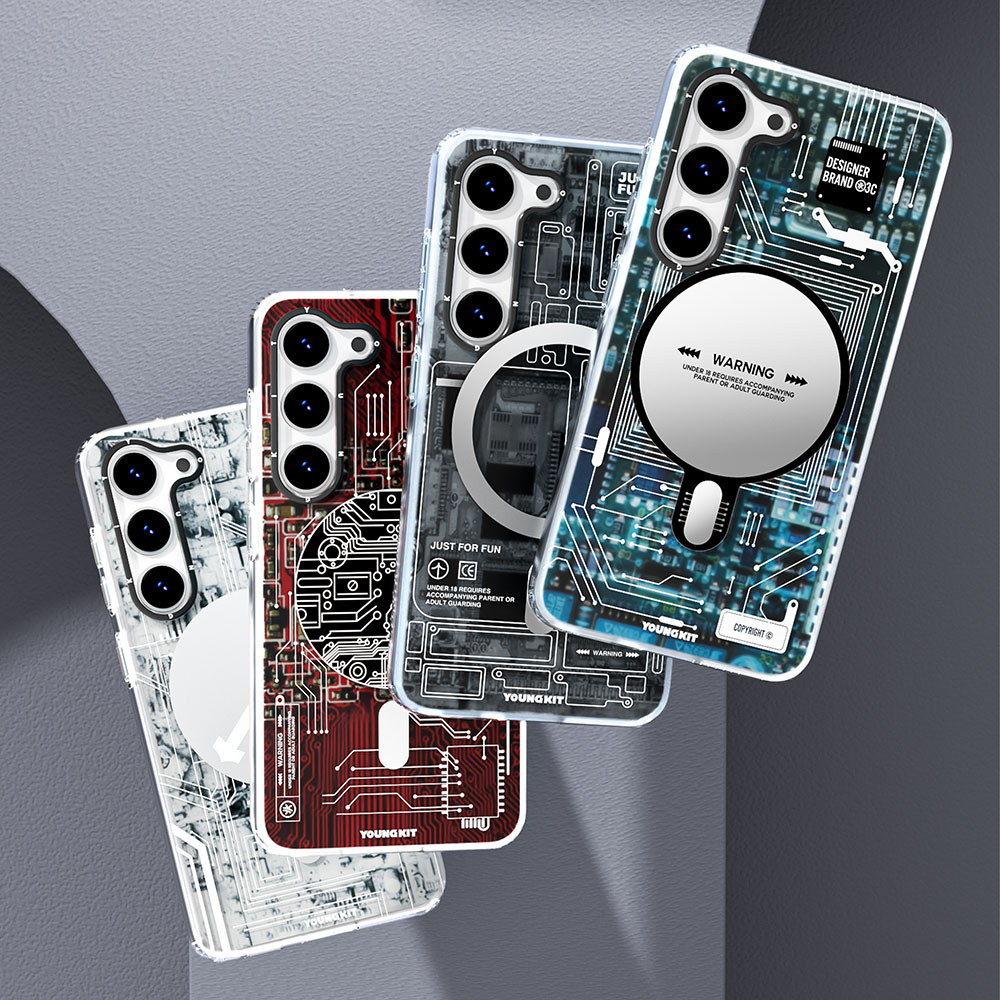 Samsung Galaxy S23 Plus Uyumlu Kılıf Magsafe Şarj Özellikli YoungKit Technology Serisi Kapak - 1