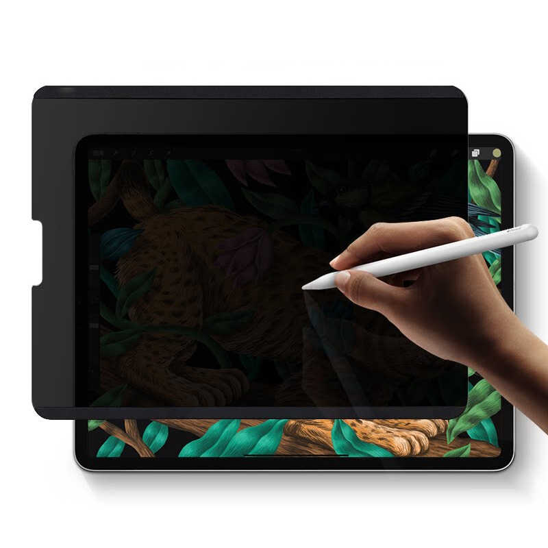 Apple iPad Pro 12.9 2021 Uyumlu (5.Nesil) ​Wiwu iPrivacy Magnetik Paper Like Hayalet Ekran Koruyucu - 1