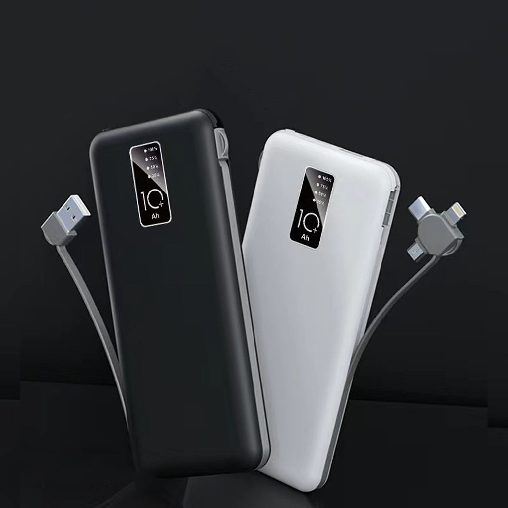 Zore PW-05 Hızlı Şarj Led Göstergeli Micro Lightning Type-C Kablolu Taşınabilir Powerbank 10000mAh - 2