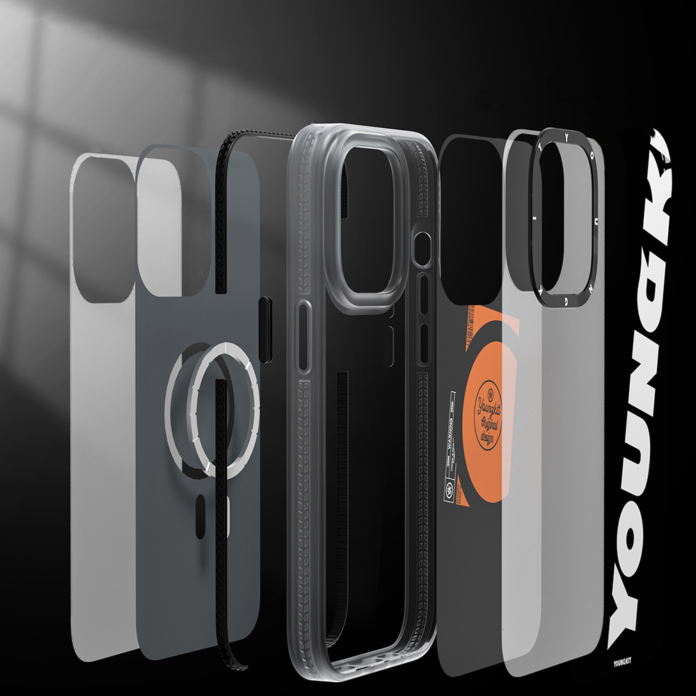 Apple iPhone 13 Pro Uyumlu Kılıf Magsafe Şarj Özellikli Youngkit Binfen Serisi Yazı Temalı Kapak - 2