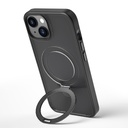 Apple iPhone 14 Uyumlu Kılıf Wiwu ZMM-010 Magsafe Şarj Özellikli Parmak İzi Bırakmayan Mat Transparan Standlı Kapak - 4