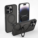 Apple iPhone 14 Pro Uyumlu Kılıf Wiwu ZMM-010 Magsafe Şarj Özellikli Parmak İzi Bırakmayan Mat Transparan Standlı Kapak - 7