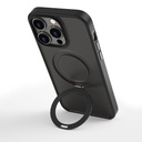 Apple iPhone 14 Pro Max Uyumlu Kılıf Wiwu ZMM-010 Magsafe Şarj Özellikli Parmak İzi Bırakmayan Mat Transparan Standlı Kapak - 3