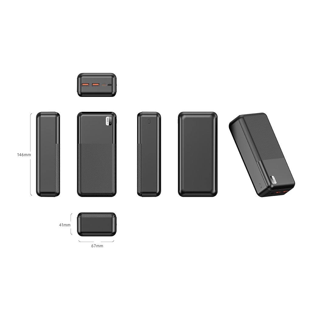 Xipin PX723 Hızlı Şarj Özellikli LED Işık Göstergeli Dual USB Taşınabilir Powerbank 30000mAh - 1