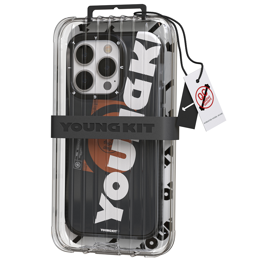 Apple iPhone 14 Pro Uyumlu Kılıf Magsafe Şarj Özellikli Youngkit Binfen Serisi Yazı Temalı Kapak - 5