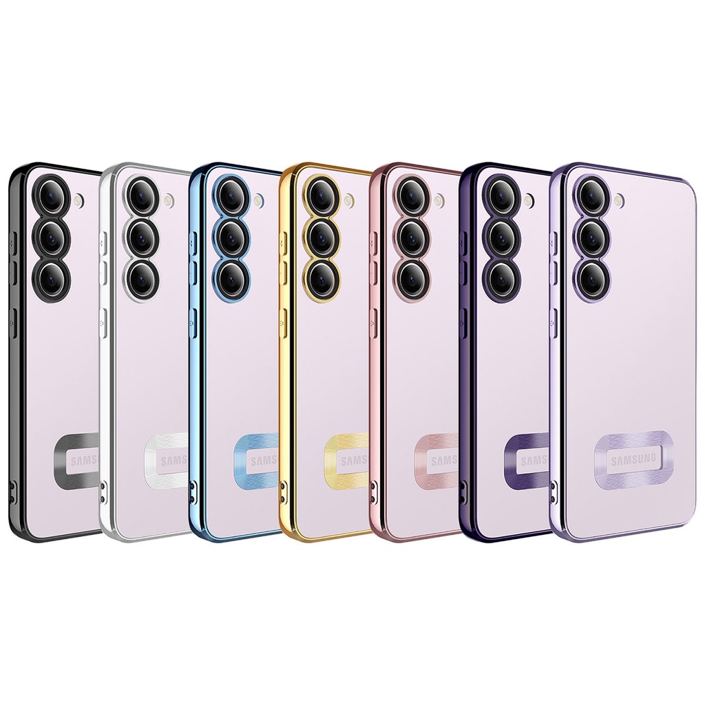 Samsung Galaxy S23 Uyumlu Kılıf Kamera Korumalı Logo Gösteren Zore Omega Kapak - 1