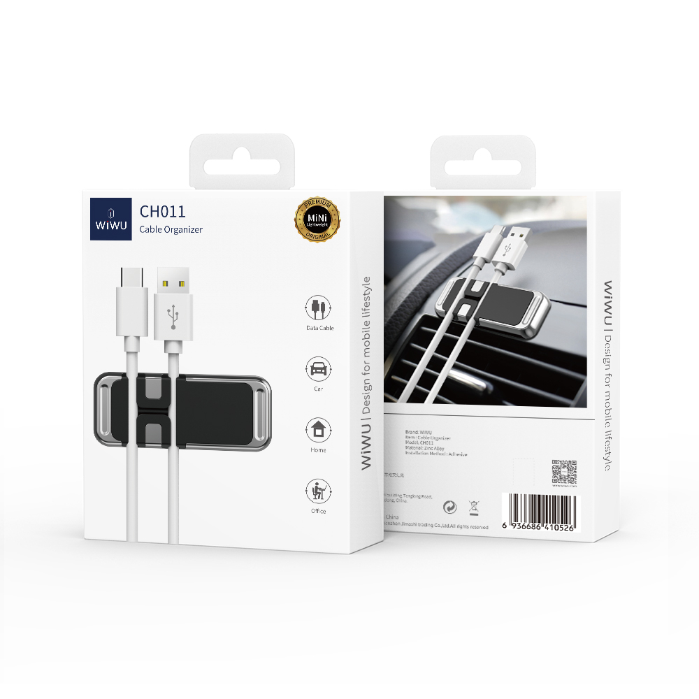 Wiwu CH011 Kablo Düzenleyicili Magnetik Düz Zemin Versiyon Araç Telefon Tutucu - 7