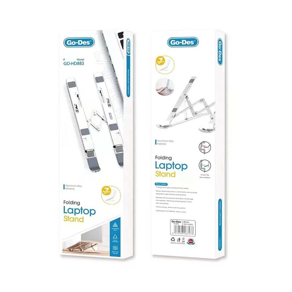 Go Des GD-HD883 Çok Fonksiyonlu 7 Kademeli Ayarlanabilir Dizüstü Laptop Standı - 1