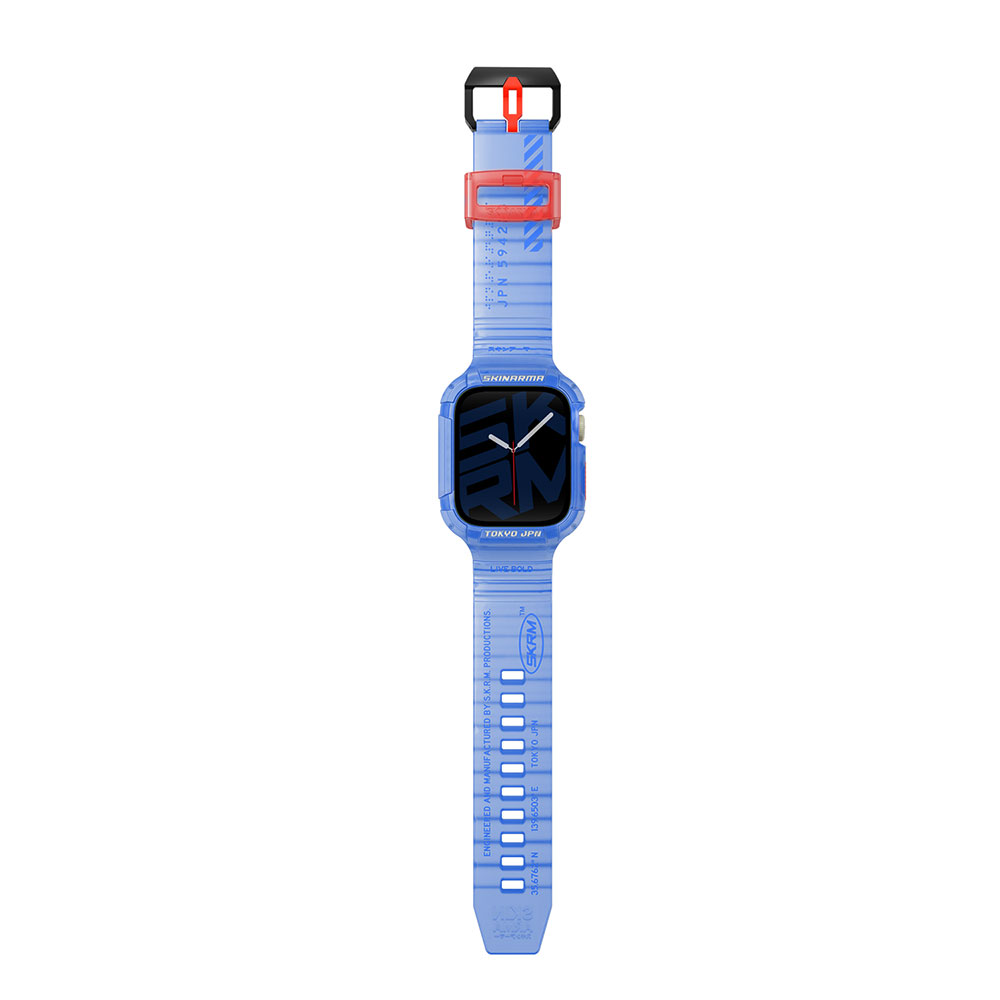 Apple Watch 44mm Uyumlu SkinArma Saido Sert PC Kasa Koruyuculu Silikon Kordon - 1