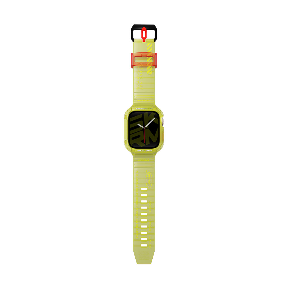 Apple Watch 44mm Uyumlu SkinArma Saido Sert PC Kasa Koruyuculu Silikon Kordon - 5