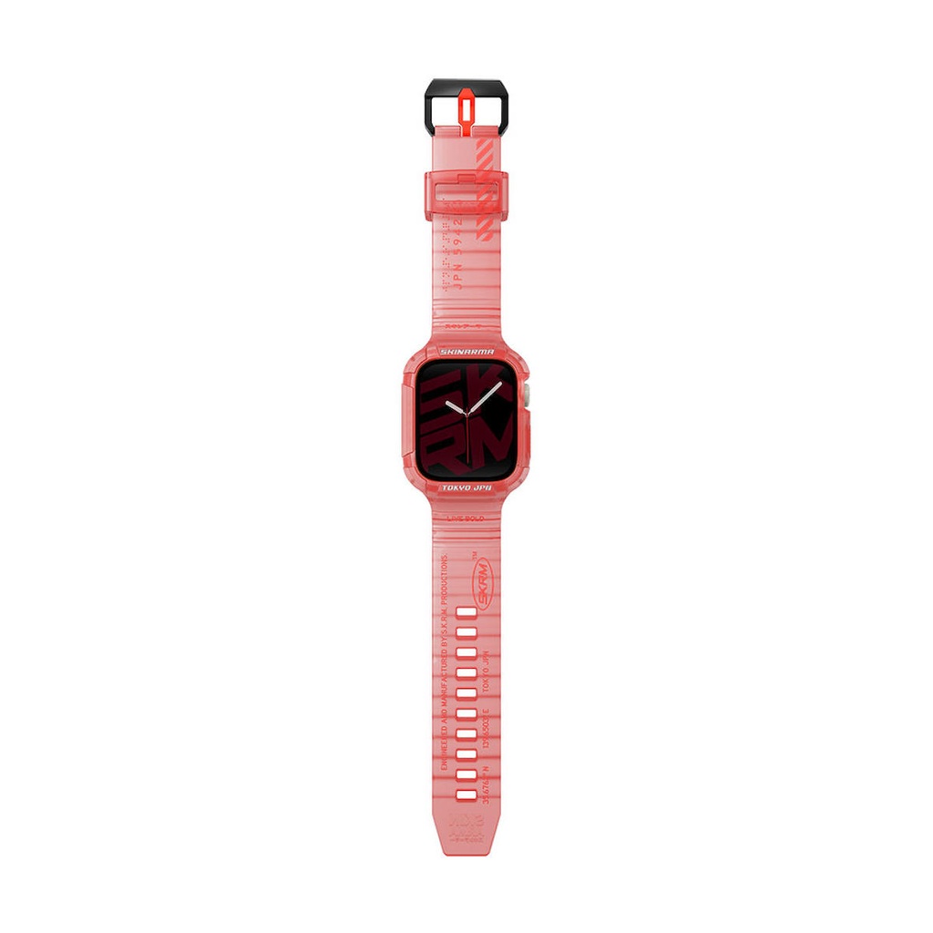 Apple Watch 44mm Uyumlu SkinArma Saido Sert PC Kasa Koruyuculu Silikon Kordon