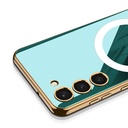 Samsung Galaxy S23 Uyumlu Kılıf Wireless Şarj Özellikli Kenarları Elektroplating Kaplama Aynalı Zore Kent Kapak - 4