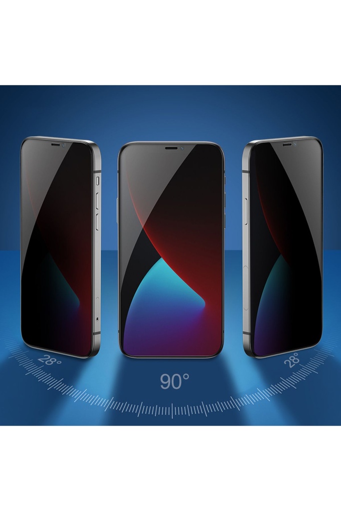 Apple iPhone X Uyumlu Zore Kolay Uygulama Aparatlı 5D Magic Privacy Glass Hayalet Cam Ekran Koruyucu