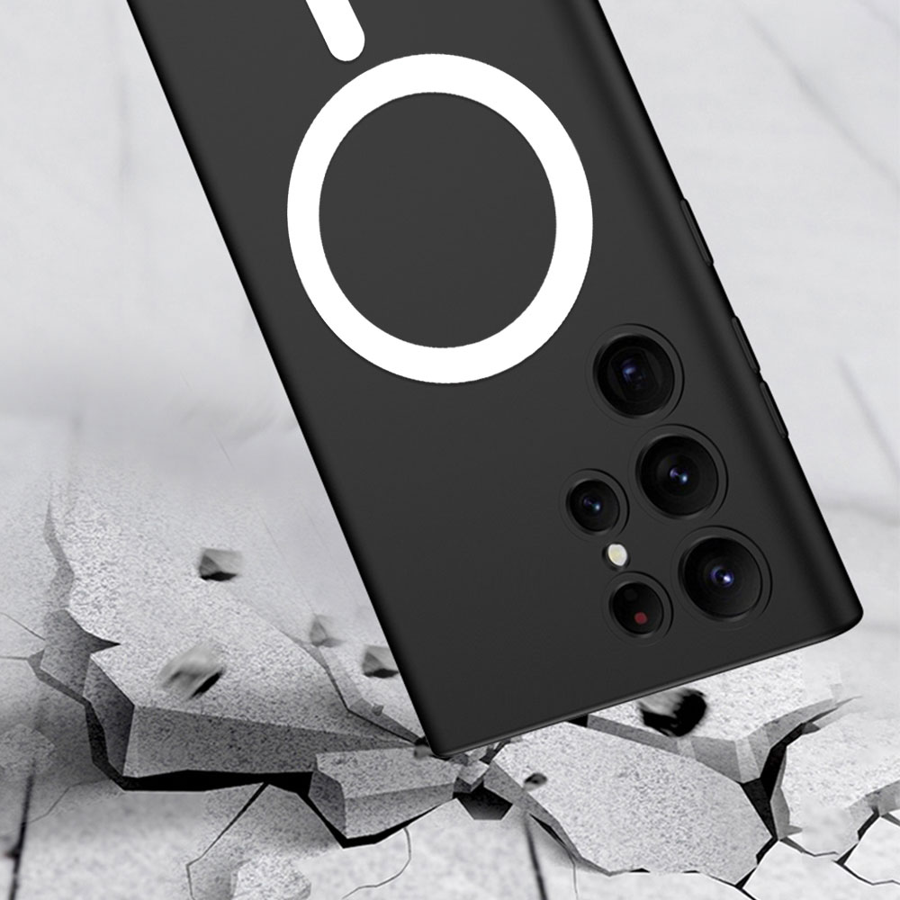 Samsung Galaxy S23 Ultra Uyumlu Kılıf Wireless Şarj Özellikli Zore Kıpta Magsafe Silikon Kapak - 3