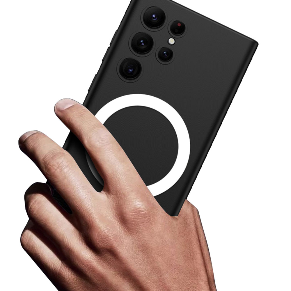 Samsung Galaxy S23 Ultra Uyumlu Kılıf Wireless Şarj Özellikli Zore Kıpta Magsafe Silikon Kapak - 9