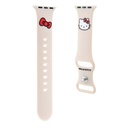 Apple Watch 40mm Uyumlu Hello Kitty Orjinal Lisanslı Yazı Logolu Fiyonk & Kitty Head Silikon Kordon - 6