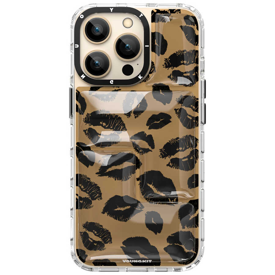 Apple iPhone 13 Pro Uyumlu Kılıf YoungKit Leopard Article Serisi Kapak - 1