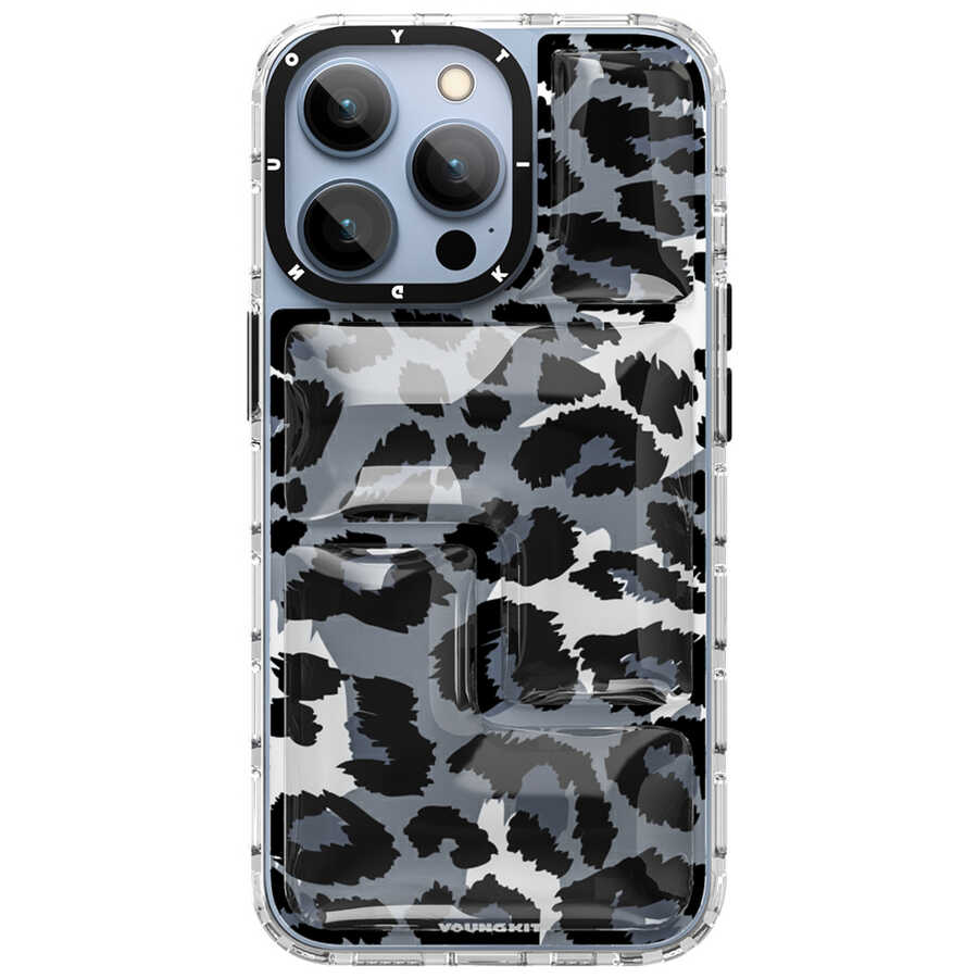 Apple iPhone 13 Pro Uyumlu Kılıf YoungKit Leopard Article Serisi Kapak - 2