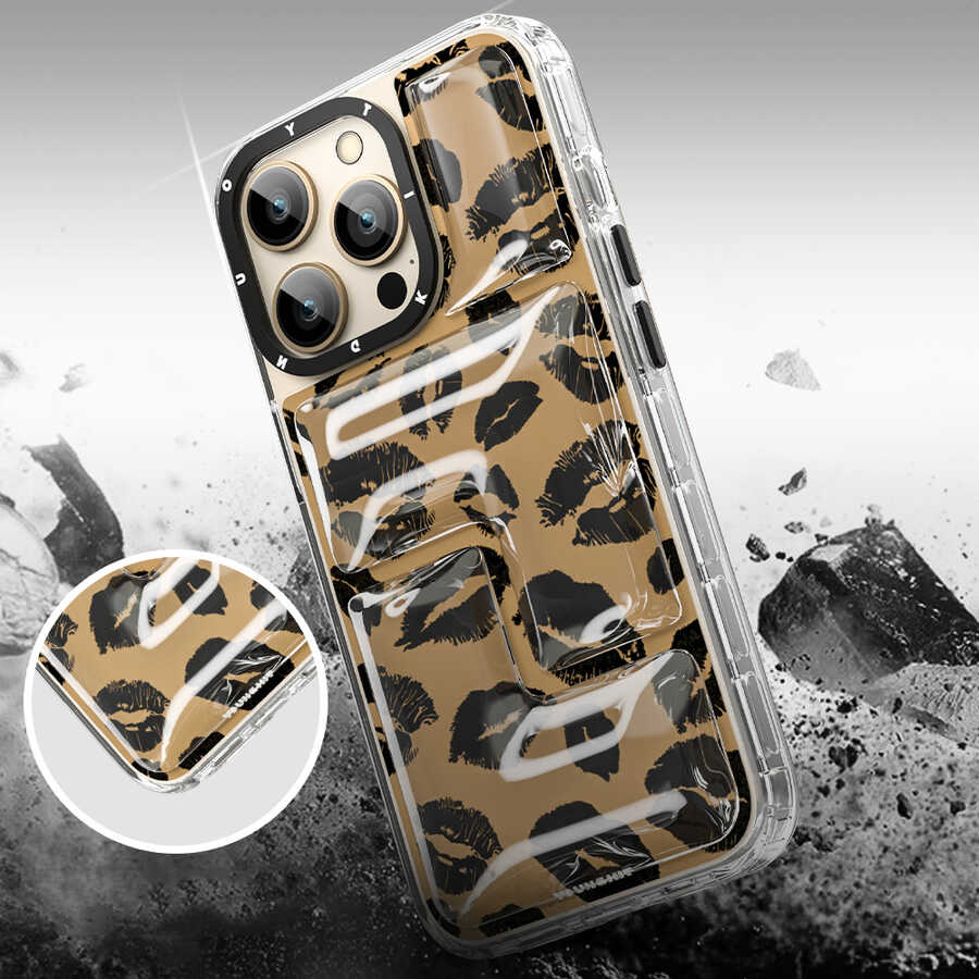 Apple iPhone 13 Pro Uyumlu Kılıf YoungKit Leopard Article Serisi Kapak - 9