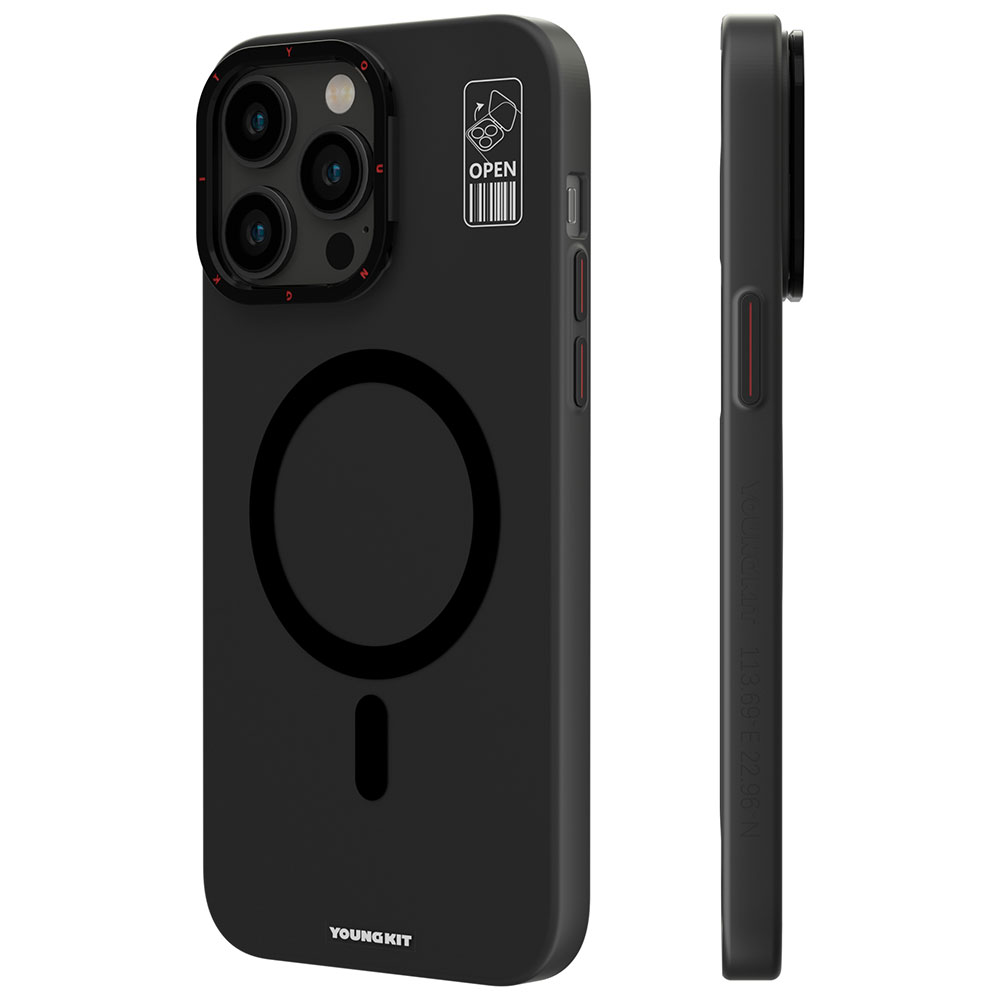Apple iPhone 14 Pro Uyumlu Kılıf Magsafe Şarj Özellikli Standlı YoungKit Hermit Bracket Serisi Kapak - 6