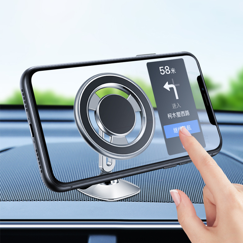 Wiwu CH027 360 Derece Dönebilen Magnetik Düz Zemin Versiyon Araç Telefon Tutucu - 5