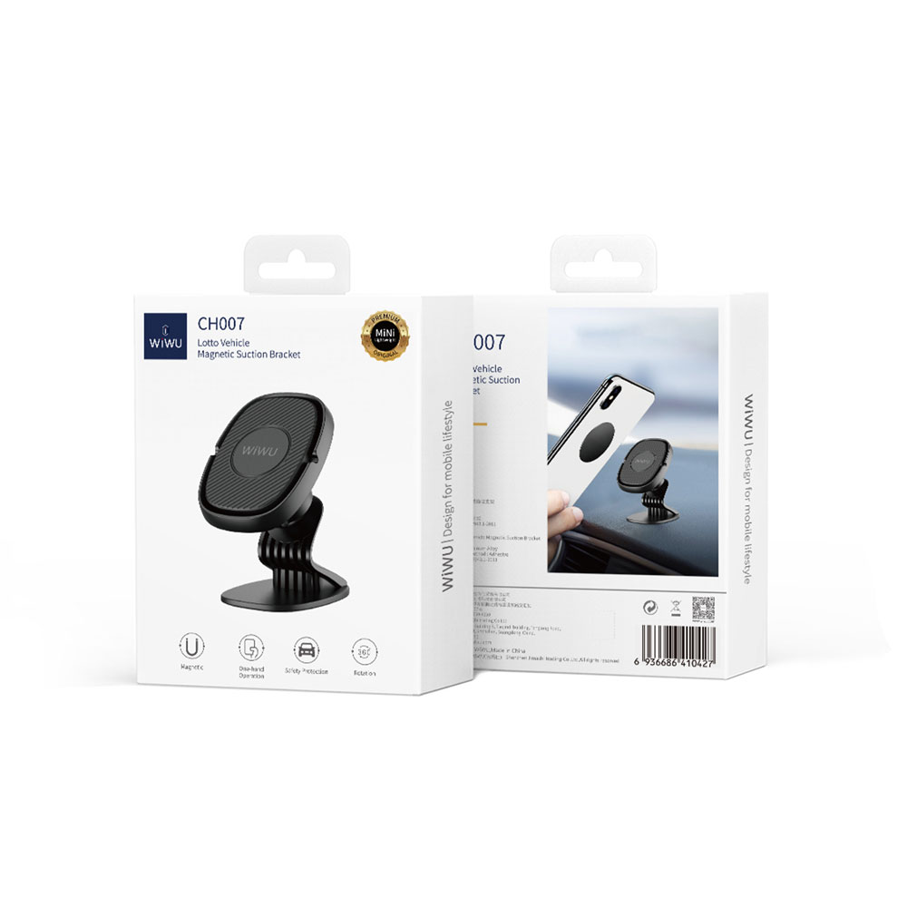 Wiwu CH007 360 Derece Dönebilen Magnetik Düz Zemin Versiyon Araç Telefon Tutucu - 6