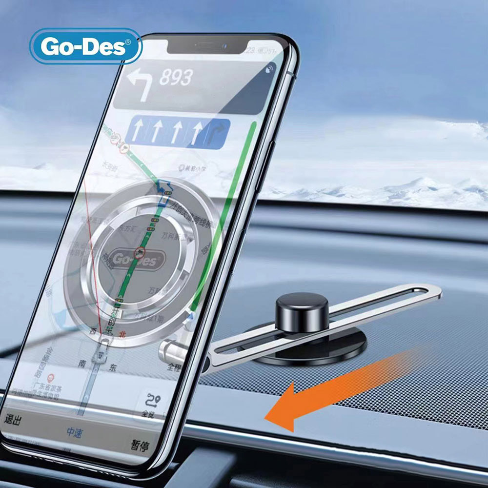 Go Des GD-HD912 Magnetik 360 Derece Dönebilen Düz Zemin Araç Telefon Tutacağı - 4