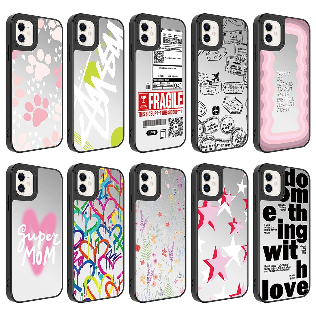 Apple iPhone 12 Uyumlu Kılıf Aynalı Desenli Kamera Korumalı Parlak Zore Mirror Kapak - 1