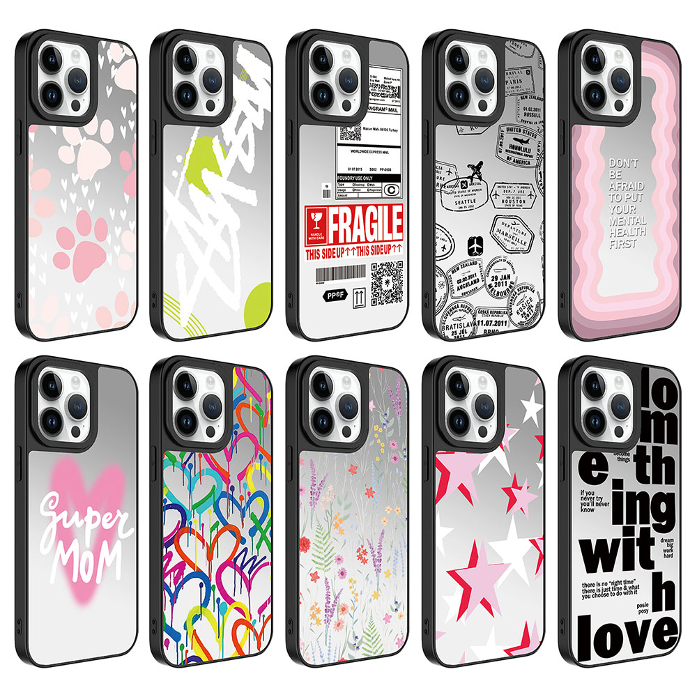 Apple iPhone 14 Pro Uyumlu Kılıf Aynalı Desenli Kamera Korumalı Parlak Zore Mirror Kapak - 1