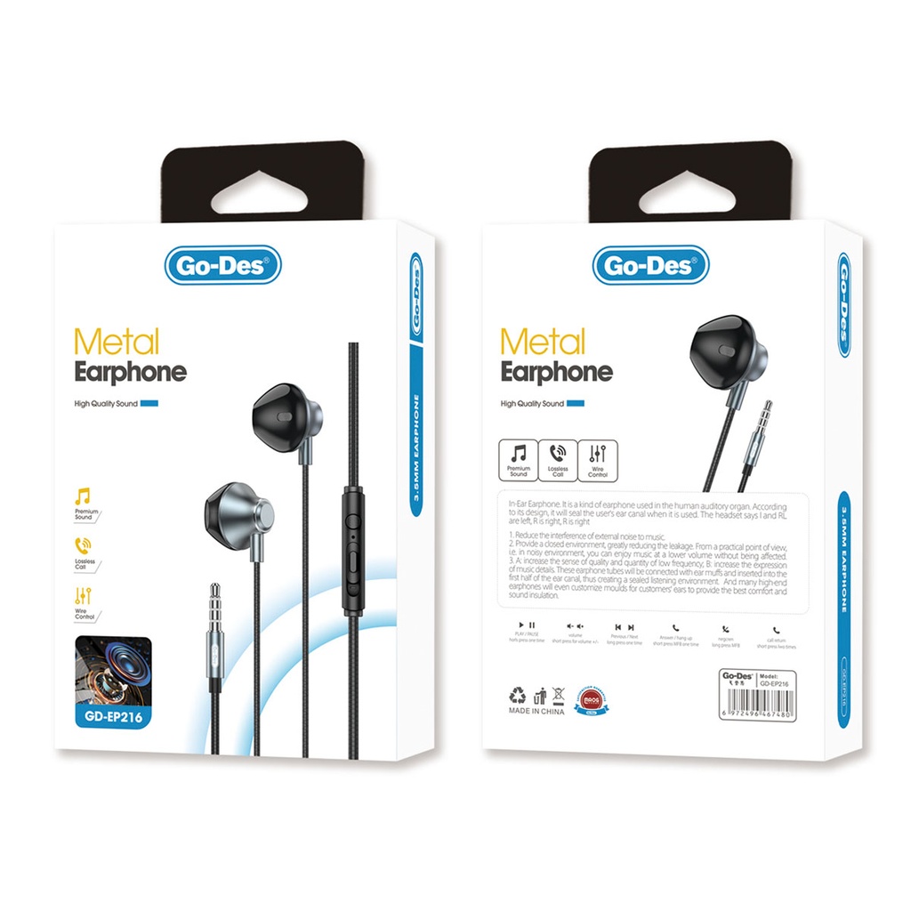 Go Des GD-EP216 3.5mm Metal Kulaklık - 1