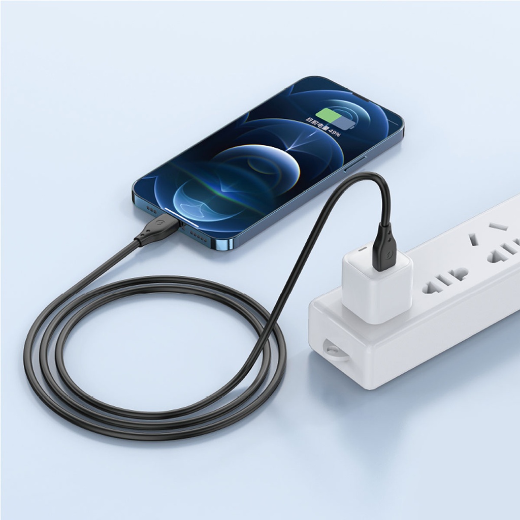 Wiwu Pioneer Wİ-C002 Ultra Esnek 30W Hızlı Şarj Özellikli Type-C to Lightning PD Kablo 1M - 10