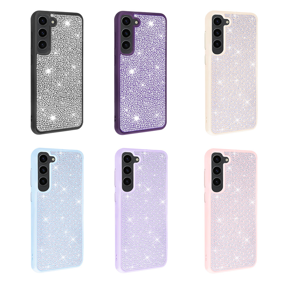 Samsung Galaxy S23 Uyumlu Kılıf Parlak Taşlı Tasarım Zore Ston Kapak - 1