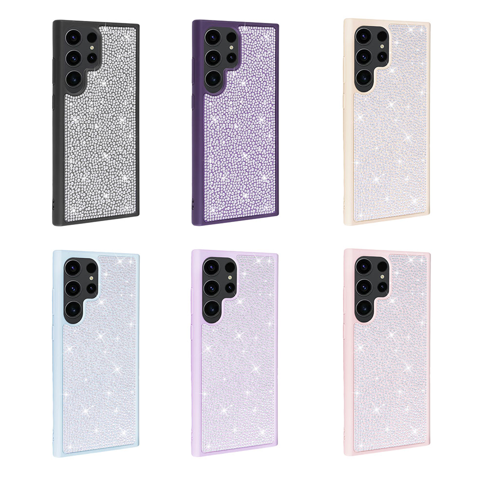 Samsung Galaxy S23 Ultra Uyumlu Kılıf Parlak Taşlı Tasarım Zore Ston Kapak - 1