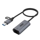 Go Des GD-6836 RJ45 to Type-C ve USB-A Gigabit Ethernet Dönüştürücü Kablo 1000Mbps 50cm - 5