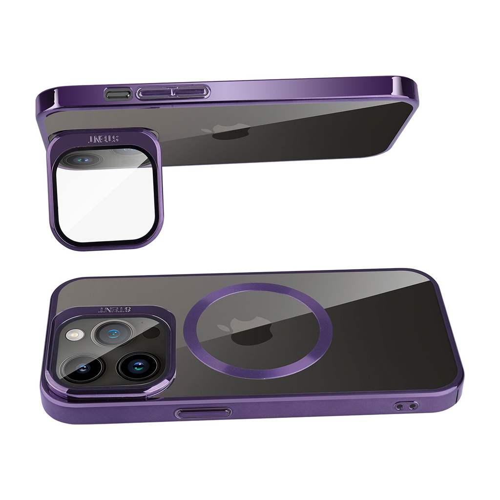 Apple iPhone 14 Pro Max Uyumlu Kılıf Magsafe Wireless Şarj Özellikli Standlı Zore Klon Kapak - 1