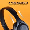 Zore M6 Plus Ayarlanabilir ve Katlanabilir Kulak Üstü Bluetooth Kulaklık - 5