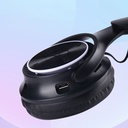 Zore M6 Pro Cat RGB Led Işıklı Kedi Kulağı Band Tasarımlı Ayarlanabilir ve Katlanabilir Kulak Üstü Bluetooth Kulaklık - 1